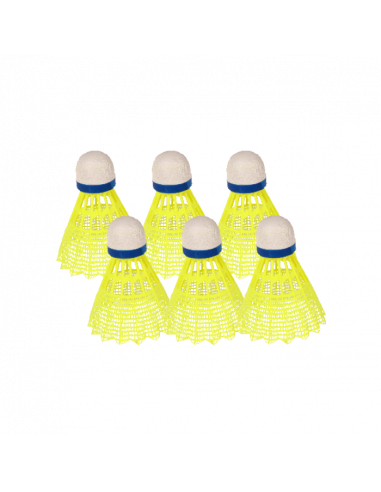 Lot de 6 volants de badminton fluorescent