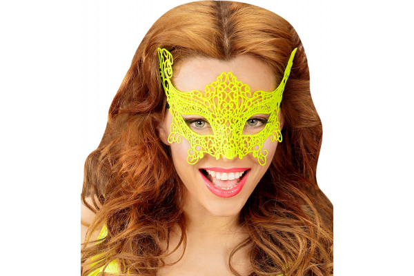 masque loup neon jaune femme