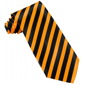 cravate rayee orange