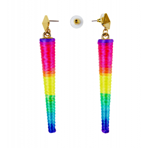 boucles d'oreilles multicolore