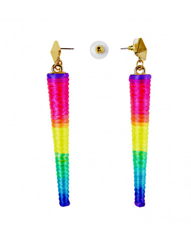 boucles d'oreilles multicolore