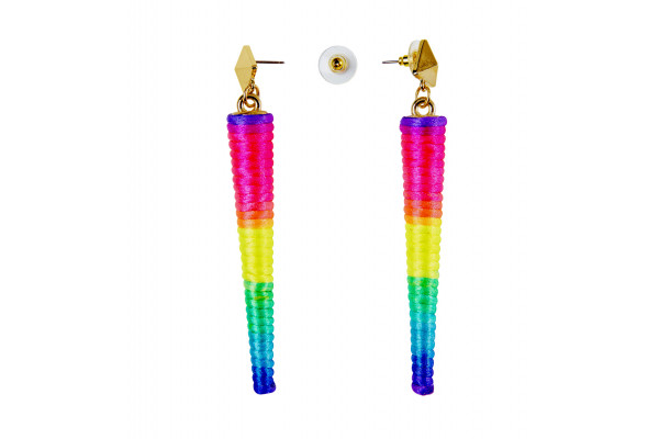 boucles d'oreilles multicolore