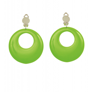 paire de boucles oreilles vert neon
