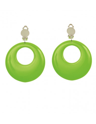 paire de boucles oreilles vert neon