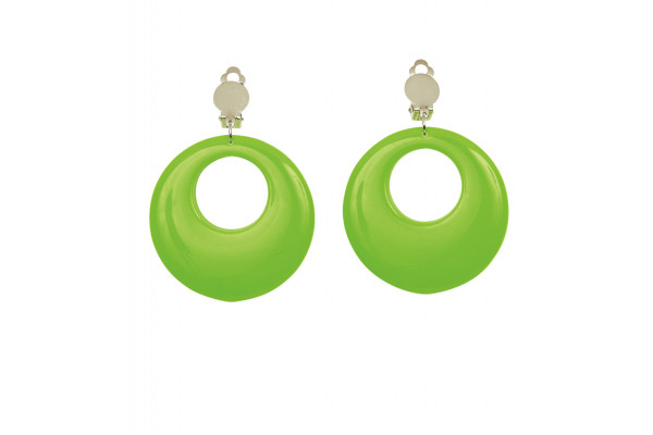 paire de boucles oreilles vert neon