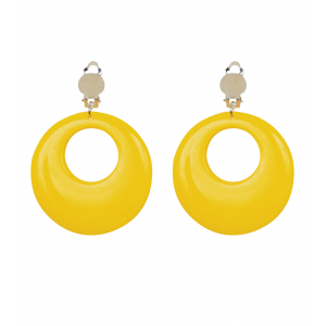 paire de boucles oreilles jaune neon