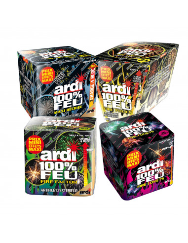 Maxi Pack 4 Feux d'artifice 100% FEU ARDI