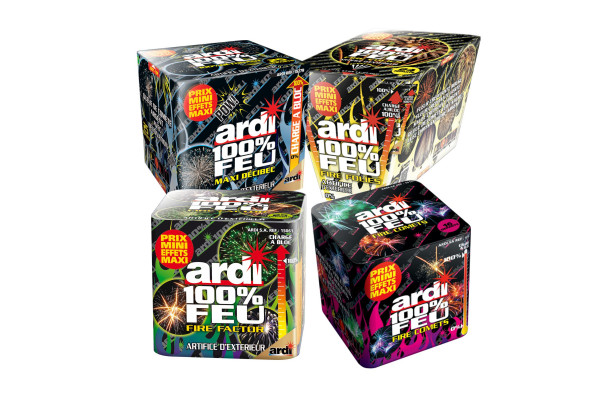 Maxi Pack 4 Feux d'artifice 100% FEU ARDI