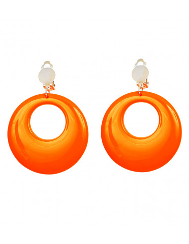 paire de boucles oreilles orange