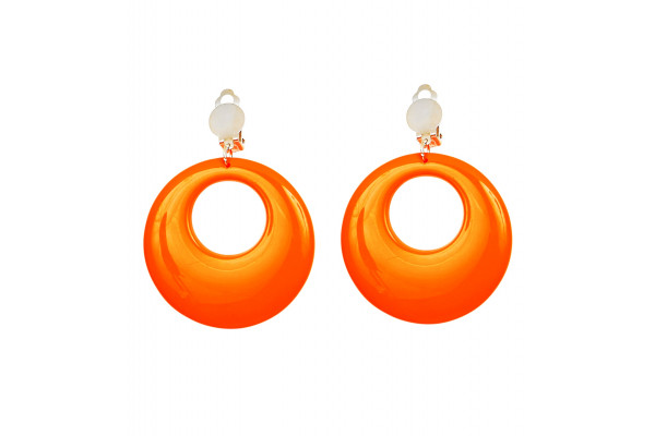 paire de boucles oreilles orange