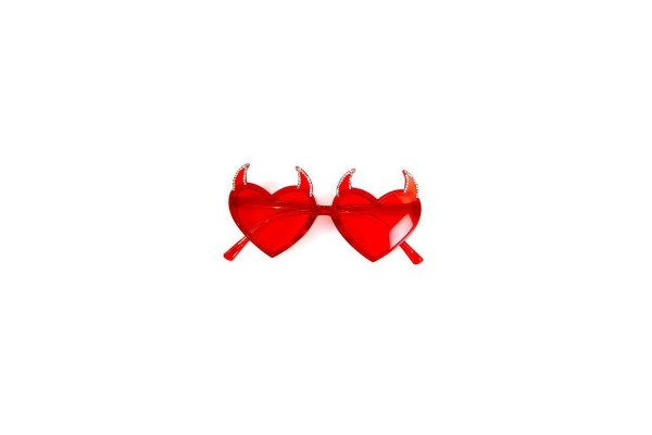 lunettes coeur rouge