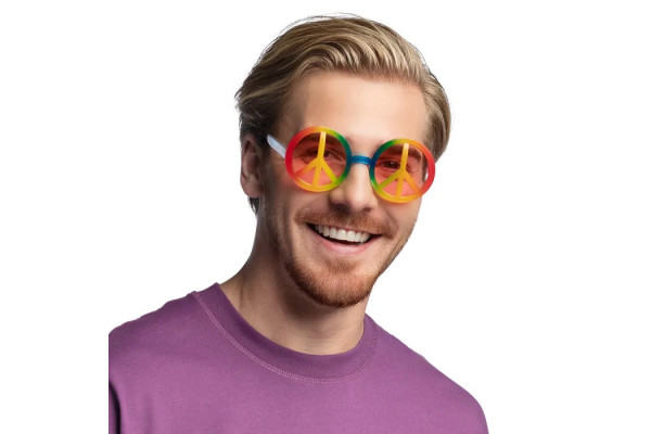 Lunettes Hippie multicolores homme