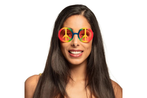 Lunettes Hippie multicolores adulte