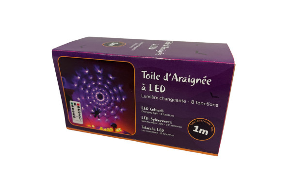 toile led araignee  boite