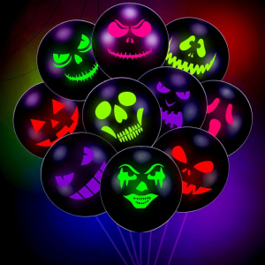 ballons halloglow uv noir