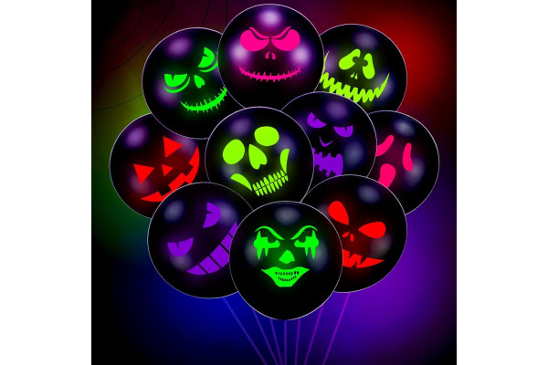 ballons halloglow uv noir