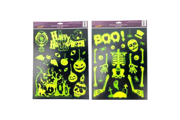 vitrophanie phosphorescent glow halloween pack