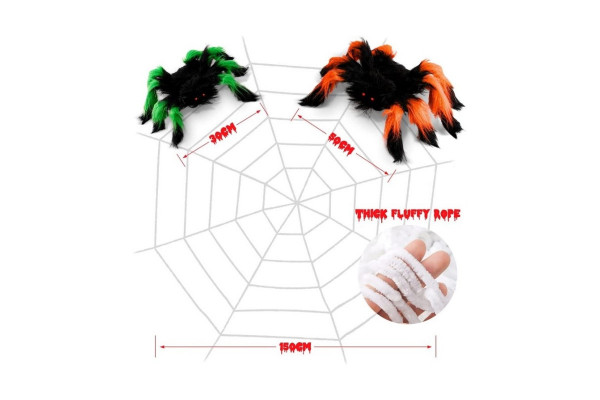 kit 2 araignees deco halloween