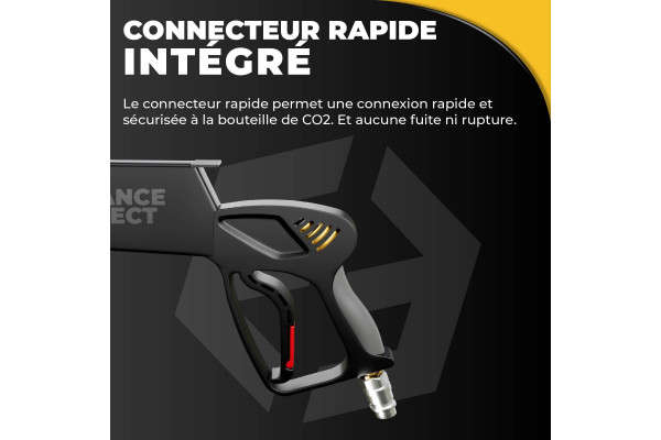 magnum co2 led pistolet à connecteur rapide intégré