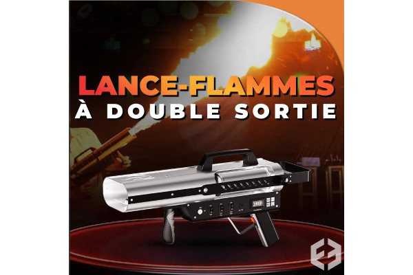 lance flamme à double sortie dragon gun sur scène