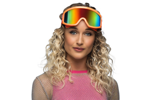 lunettes de ski orange fluo femme