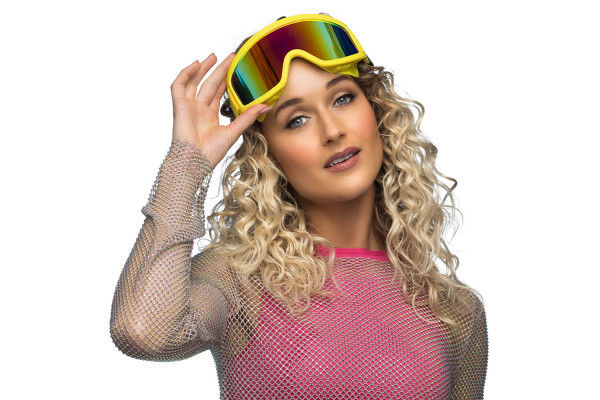 lunettes ski jaune fluo femme