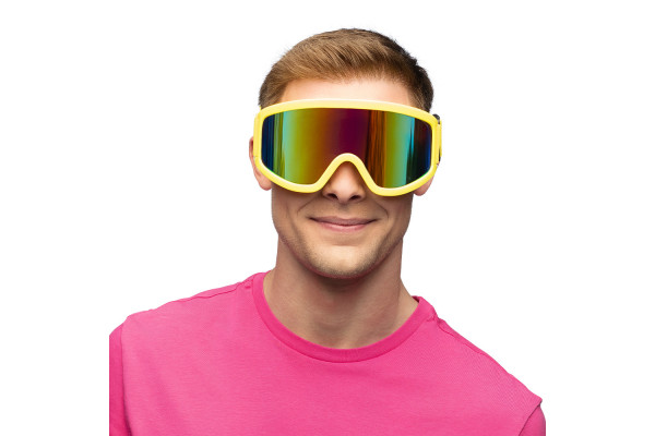 lunettes ski jaune fluo homme