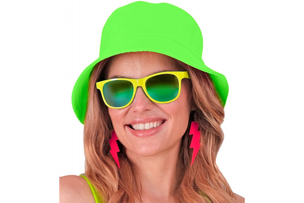 chapeau bob vert fluo femme