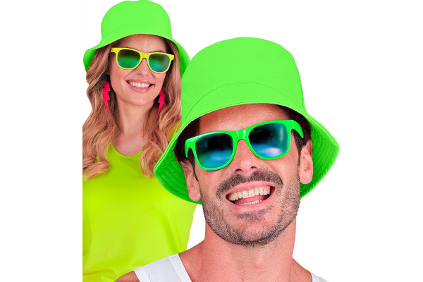 chapeau bob vert fluo effets