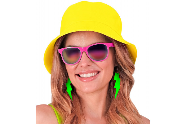 chapeau bob fluo jaune femme