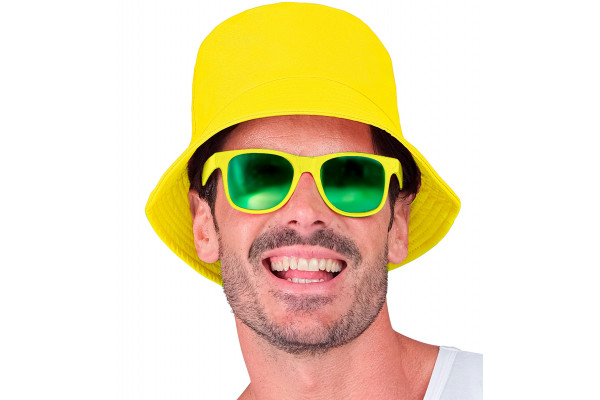 chapeau bob fluo jaune homme