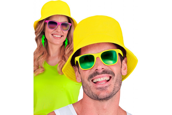 chapeau bob fluo jaune effets