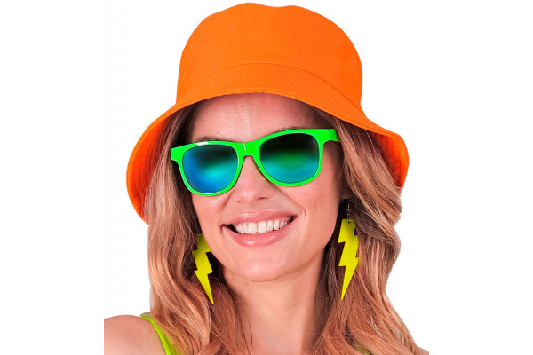 chapeau bob orange fluo festival