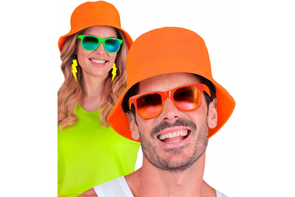 chapeau bob orange fluo effets