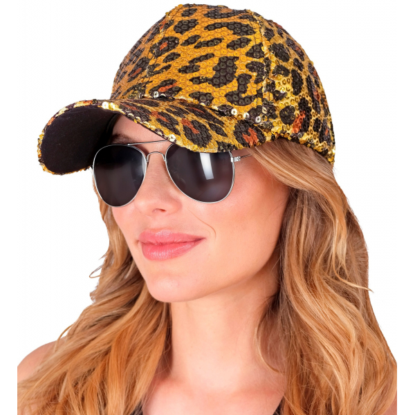 Casquette Léopard Rétro + 2 élastiques Cheveux Assortis | Look Décontracté été & Sport