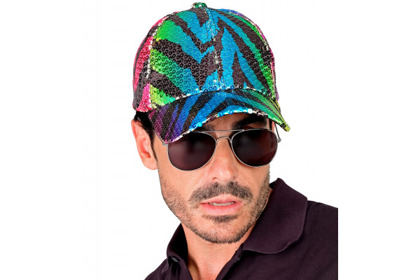 casquettes sequins tigre multicolore homme