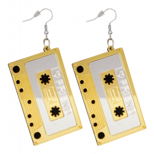 boucles d'oreilles cassette annees 80