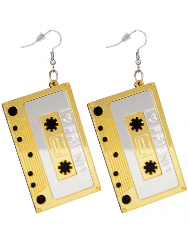 boucles d'oreilles cassette annees 80