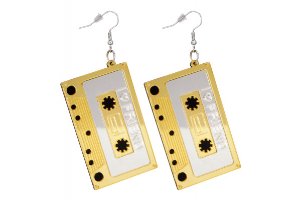 boucles d'oreilles cassette annees 80