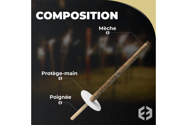 torche cire 90 minutes composition