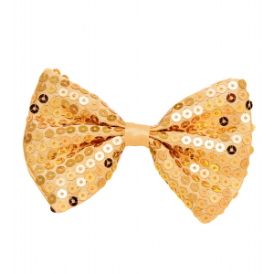 noeud papillon paillette doree