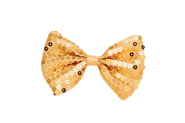 noeud papillon paillette doree