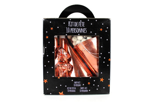 Kit Cotillons Rose gold 10 personnes