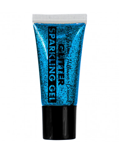 Gel bleu corps et visage à paillettes - France Effect