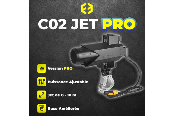 Présentation de la machine à fumée pivotable C02 JET PRO