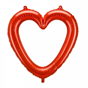 Ballon en aluminium coeur rouge France Effect