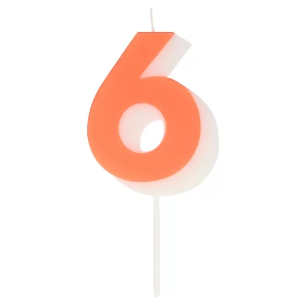 bougie d'anniversaire orange chiffre