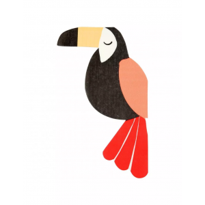 serviettes toucans jungle