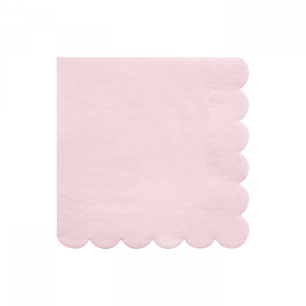 Serviettes En Papier Avec Nœud Rose - Lot De 20, 33x33 Cm Dépliées, Pour Anniversaire, Mariage, Fêtes