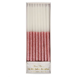 bougies d'anniversaire paillettes roses